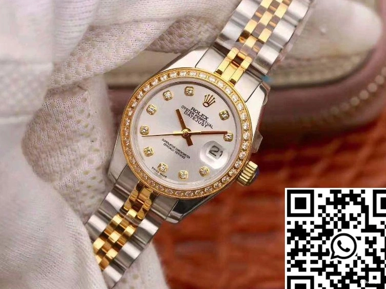 28MM Datejust Rolex Lady Silver Dial 18K Yellow FastDry 869 Gold 0814